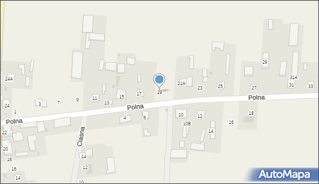 Komarówka Podlaska, Polna, 19, mapa Komarówka Podlaska