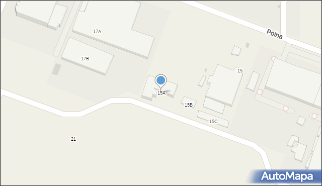 Komorniki, Polna, 15A, mapa Komorniki
