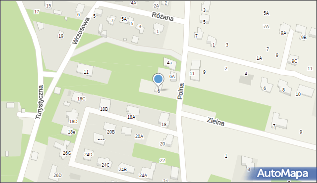 Komorów, Polna, 6, mapa Komorów