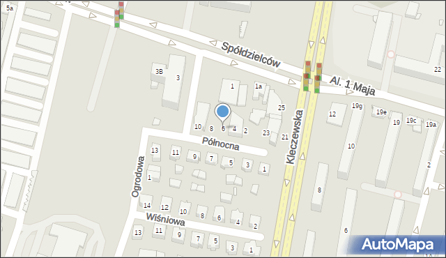 Konin, Północna, 6, mapa Konina