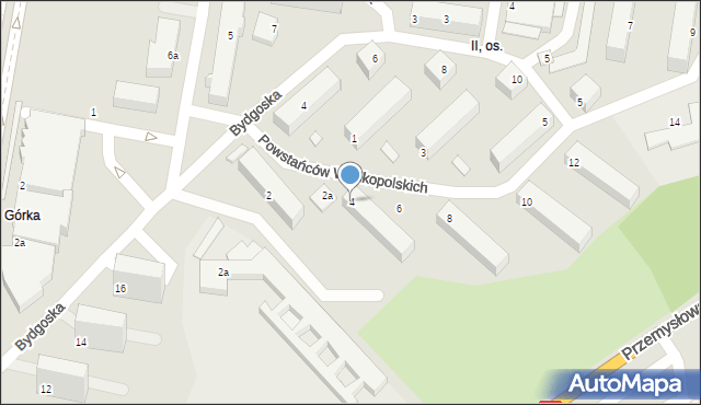 Konin, Powstańców Wielkopolskich, 4, mapa Konina