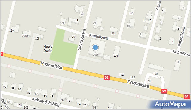 Konin, Poznańska, 200, mapa Konina