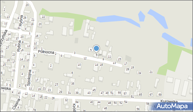 Końskowola, Północna, 7, mapa Końskowola