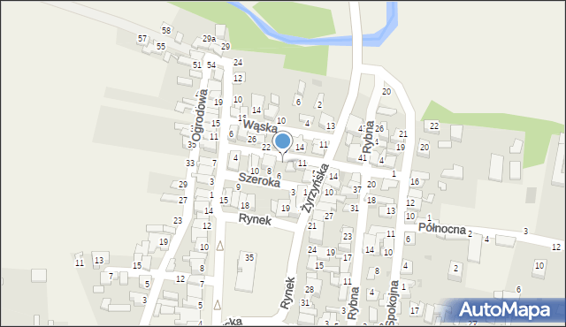 Końskowola, Poprzeczna, 13-15, mapa Końskowola