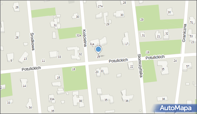 Konstancin-Jeziorna, Potulickich, 15, mapa Konstancin-Jeziorna