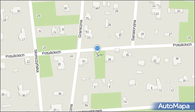 Konstancin-Jeziorna, Potulickich, 26, mapa Konstancin-Jeziorna