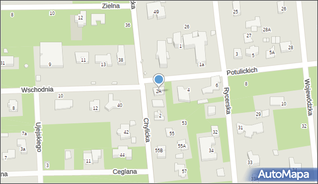 Konstancin-Jeziorna, Potulickich, 2A, mapa Konstancin-Jeziorna