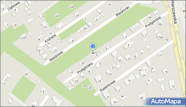 Konstancin-Jeziorna, Podgórska, 8a, mapa Konstancin-Jeziorna