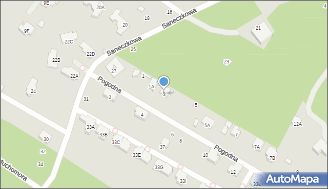 Konstancin-Jeziorna, Pogodna, 3, mapa Konstancin-Jeziorna