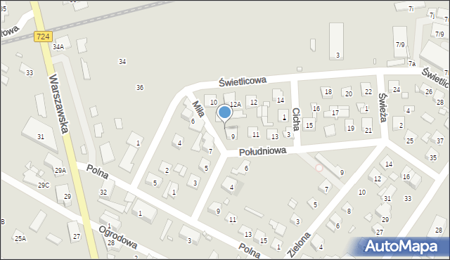 Konstancin-Jeziorna, Południowa, 9a, mapa Konstancin-Jeziorna