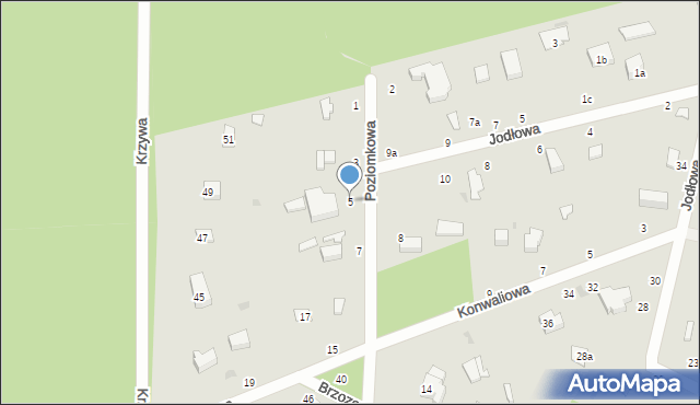Konstantynów Łódzki, Poziomkowa, 5, mapa Konstantynów Łódzki