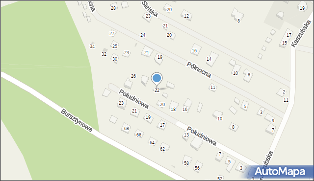 Kopalino, Południowa, 22, mapa Kopalino