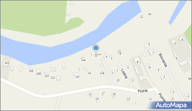 Kopaniec, Polna, 12, mapa Kopaniec