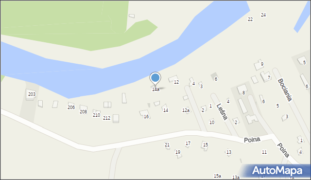 Kopaniec, Polna, 14a, mapa Kopaniec