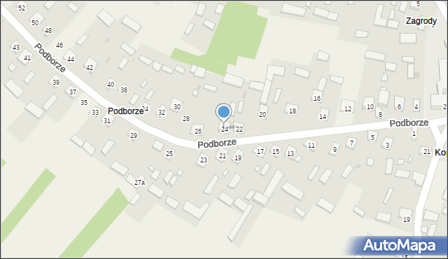 Kopki, Podborze, 24, mapa Kopki