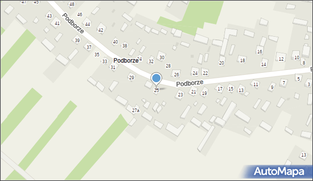 Kopki, Podborze, 25, mapa Kopki