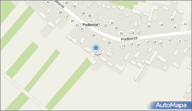 Kopki, Podborze, 27a, mapa Kopki