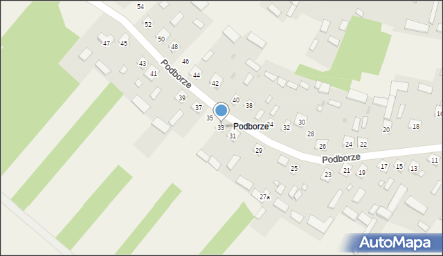 Kopki, Podborze, 33, mapa Kopki