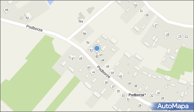 Kopki, Podborze, 50, mapa Kopki