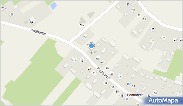 Kopki, Podborze, 52, mapa Kopki