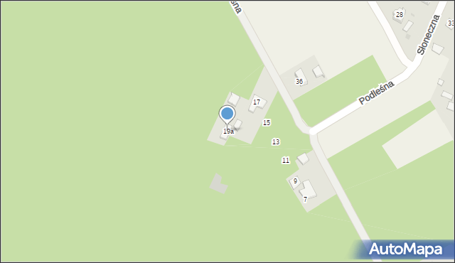 Kopki, Podleśna, 19a, mapa Kopki