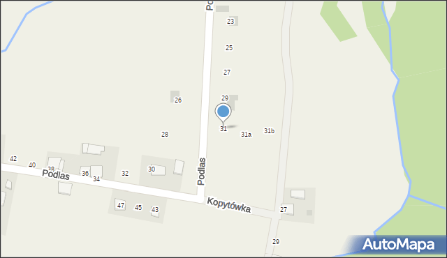 Kopytówka, Podlas, 31, mapa Kopytówka