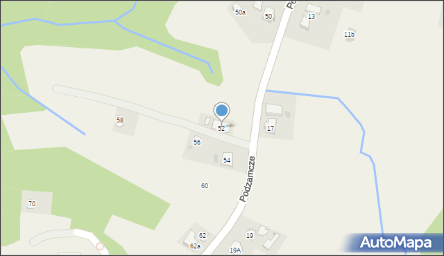 Korczyna, Podzamcze, 52, mapa Korczyna