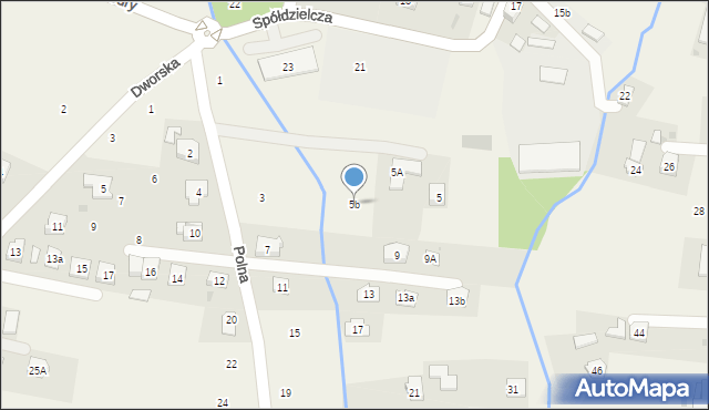 Korczyna, Polna, 5b, mapa Korczyna