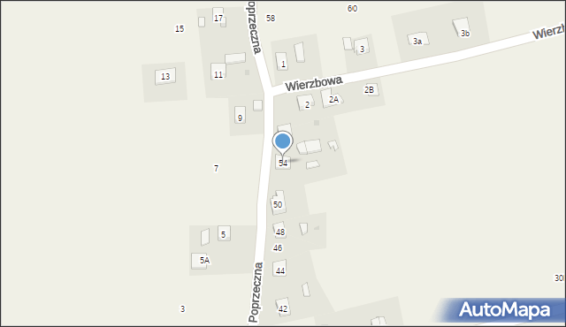 Korczyna, Poprzeczna, 54, mapa Korczyna