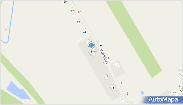 Koryta, Północna, 9, mapa Koryta