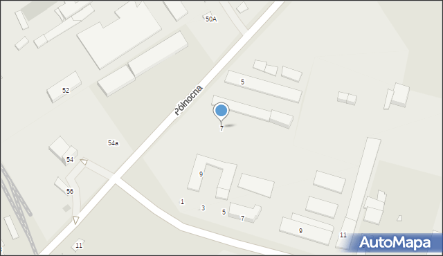 Kościan, Północna, 7, mapa Kościan