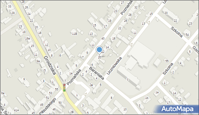 Kościan, Poznańska, 10, mapa Kościan