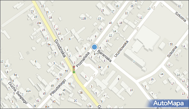 Kościan, Poznańska, 4, mapa Kościan
