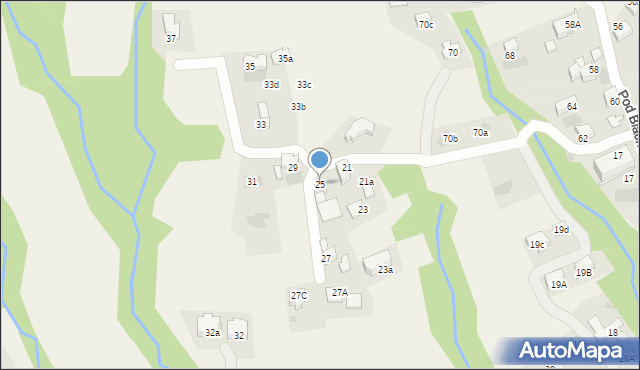 Kościelisko, Pod Blachówką, 25, mapa Kościelisko