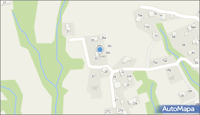 Kościelisko, Pod Blachówką, 33a, mapa Kościelisko