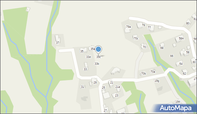 Kościelisko, Pod Blachówką, 33c, mapa Kościelisko