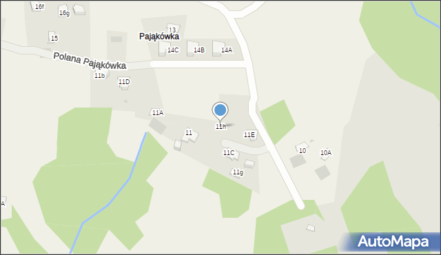 Kościelisko, Polana Pająkówka, 11h, mapa Kościelisko