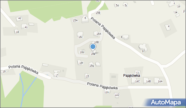 Kościelisko, Polana Pająkówka, 16e, mapa Kościelisko