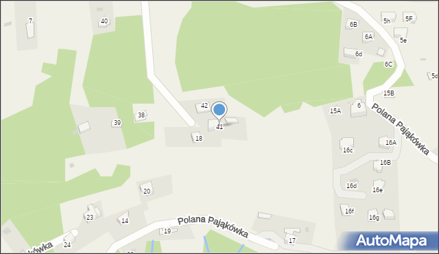 Kościelisko, Polana Pająkówka, 41, mapa Kościelisko