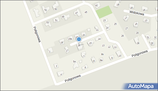 Kościelna Wieś, Poligonowa, 16, mapa Kościelna Wieś