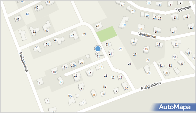 Kościelna Wieś, Poligonowa, 21, mapa Kościelna Wieś