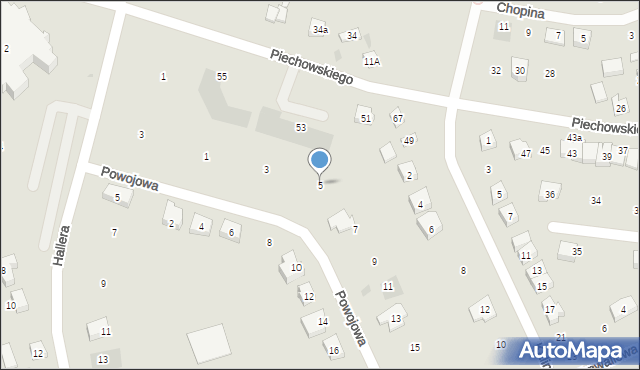 Kościerzyna, Powojowa, 5, mapa Kościerzyna