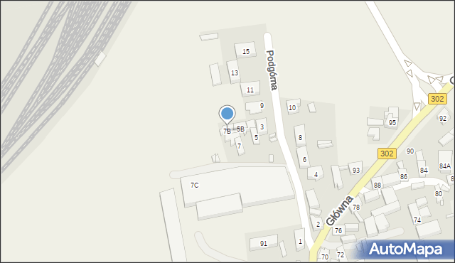 Kosieczyn, Podgórna, 7B, mapa Kosieczyn