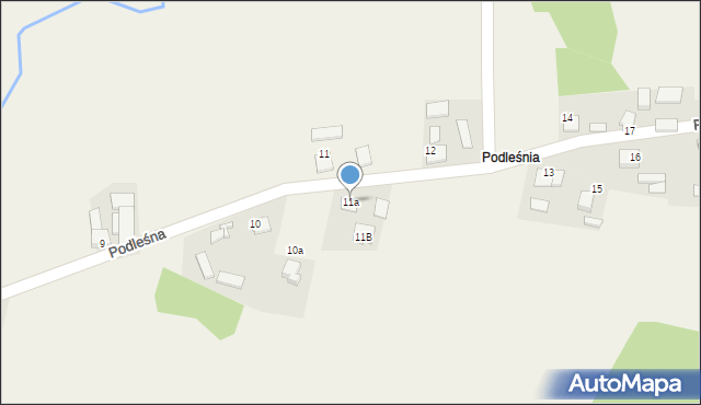 Kośmidry, Podleśna, 11a, mapa Kośmidry