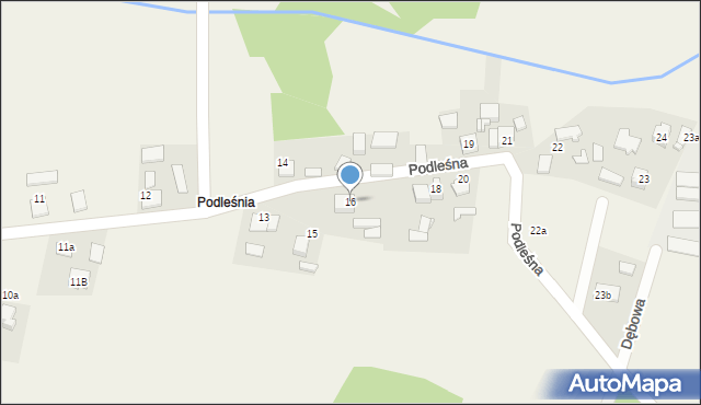 Kośmidry, Podleśna, 16, mapa Kośmidry