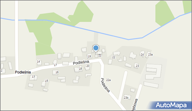 Kośmidry, Podleśna, 21A, mapa Kośmidry