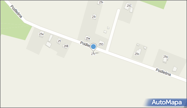 Kośmidry, Podleśna, 27c, mapa Kośmidry