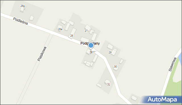 Kośmidry, Podleśna, 28, mapa Kośmidry