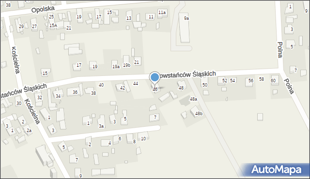 Kosorowice, Powstańców Śląskich, 46, mapa Kosorowice
