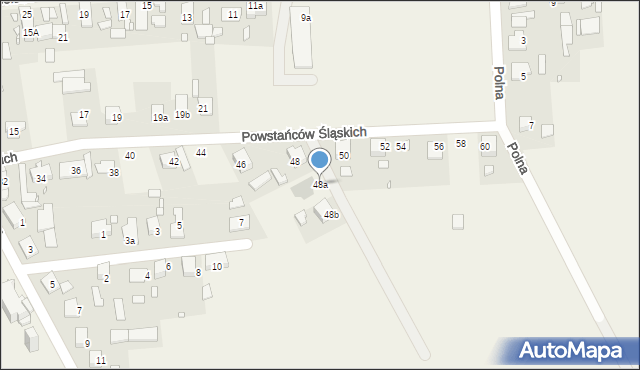 Kosorowice, Powstańców Śląskich, 48a, mapa Kosorowice